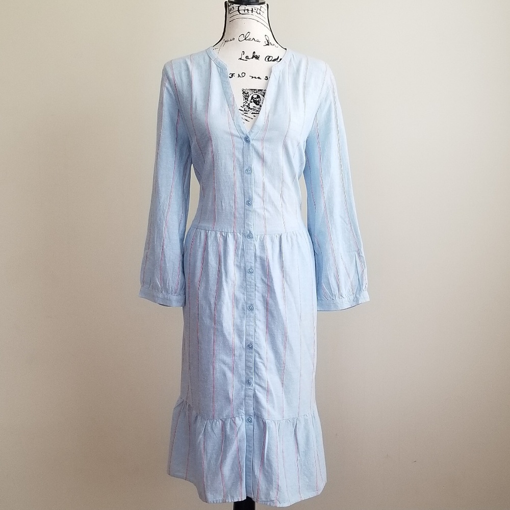 Old Navy Striped Shirt Dress size Large Tall - Picture 3 of 8